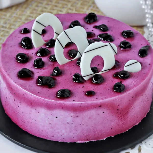 "Designer Round shape blue berry cake - 1kg - Click here to View more details about this Product